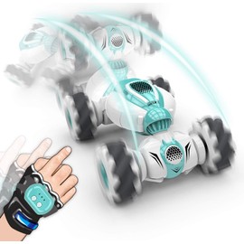 YueLi Remote Control Car Toy S-012 Gesture Induction Twisting Car Stunt Climbing Remote Control Car Kid's Gift Vehicle Transformed Toy Car for Boys, Children, Adolescents and Adults Toy (Bule)