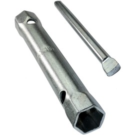 AERZETIX - C45640 - Pipe Wrench Straight 14x15mm 6 Sides with Rigid Pin/Removable Clamp Tourniquet - Turnstile - Monoblock - Double Pipe Wrench - Tap - Made of CR-V Steel