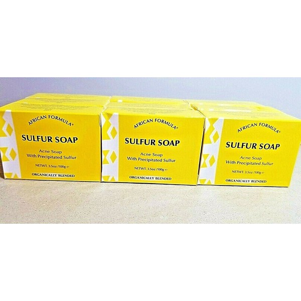 (9 Pack) African Formula Sulfur Soap/Jabon De Azufre Acne Treatment 3.5 Oz