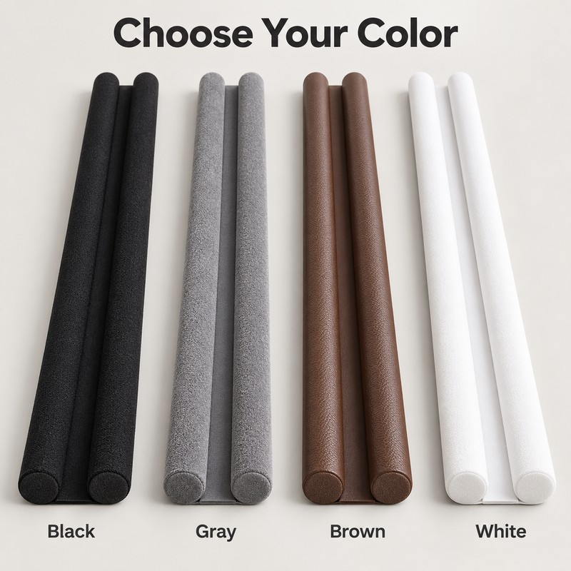 Door Draft Stopper Under Door – Double-Sided 36.6 Inch Cut-to-Fit