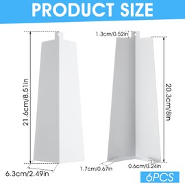 6 Pcs Aluminum Siding Corners 8 Inch Outside Siding Corner Caps Smooth Siding Aluminum Corner Trim, Metal Nails Included for Mobile Home House Exterior（White）
