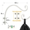 Maosen 12 Inch Plant Hangers Outdoor 2 Pack White, Heavy