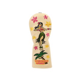 Studio Crafted Honolulu Hawaii Hula Girl Golf Driver Fairway Woods Hybrid Headcover (Driver Cover)
