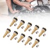 10pcs Air Liquid Tubeless Tire Valve Stem Brass 1 7/8in
