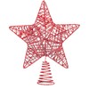 Christmas Tree Topper, Red Glitter Star for Christmas Tree, Christmas