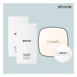 1 Elravie Gimi Cushion (White) + 2 Melariturn Sun Serums / 엘라비에 기미쿠션 본품 1개 (화이트) + 멜라리턴 선세럼 2개