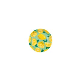Fun Express Lemon Party Paper Dessert Plates - Dessert Paper Plate for Kids Baby Wedding Shower Christmas Brunch and Garden Holiday Events Party Supplies - Lemon Themed Party Paper Dessert - 8 Pieces