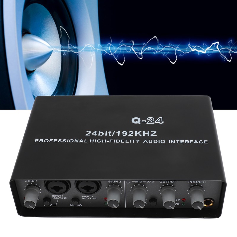 Sound Interface Professional 48V Phantom Power DSP Effect 24 Bit