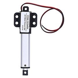 Greensen Mini Electric Linear Actuator 12V DC 50mm Stroke Geared Motor with Mounting Brackets for Industrial Medical Automotive (Stroke 50mm-15mm/s-50N)