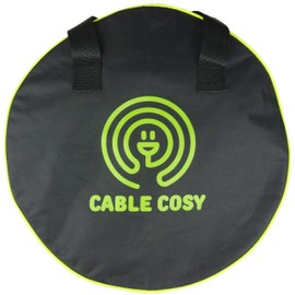 Luigi's Cable Storage Bag - Carry and Store Electric Hook Up Cables Charging Cords Water Hose EV Power Leads - 40cm (15 3/4") Diameter Cosy for Car or Caravan - Black