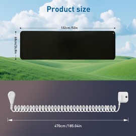 Nordswal Grounding Mat Earthing UK, 68x132cm Earthing Sheets for Better Sleep,Reduced Stress,Anxiety,Pain and Inflammation, Grounding Sheet for Restore Whole Body Wellnessuse at Home,Work or Office