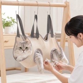 Pet Grooming Hammock for Cats & Small Dogs – Breathable Mesh Support for Nail Trimming and Routine Care
