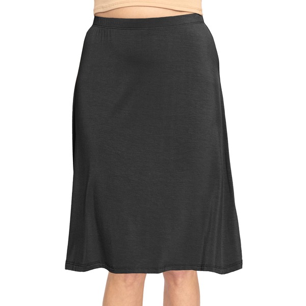 Stretch is Comfort Women's A-Line Skirt Black Medium