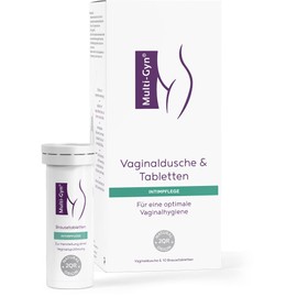 Wiederverwendbare Multi-Gyn Vaginaldusche mit Brausetabletten – Für eine gesunde weibliche Hygiene – Praktisch beim Duschen zu verwenden – Weicher Applikator für eine sanfte und effiziente Anwendung