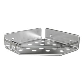 TATAY Mensola Bagno Senza Foratura Mensola Doccia Angolare in Alluminio | Include Viti e Sistema Fissaggio Quick Fix | Resistente all’Umidità | Moderno | 20 x 5,5 x 20cm – Modello Serenity – Argentato