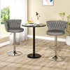 AWQM Velvet Bar Stool Set of 2,Counter Height Barstools Adjustable