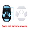 2 Sets White Rounded Curved Edges Mouse Feet Pads Skates