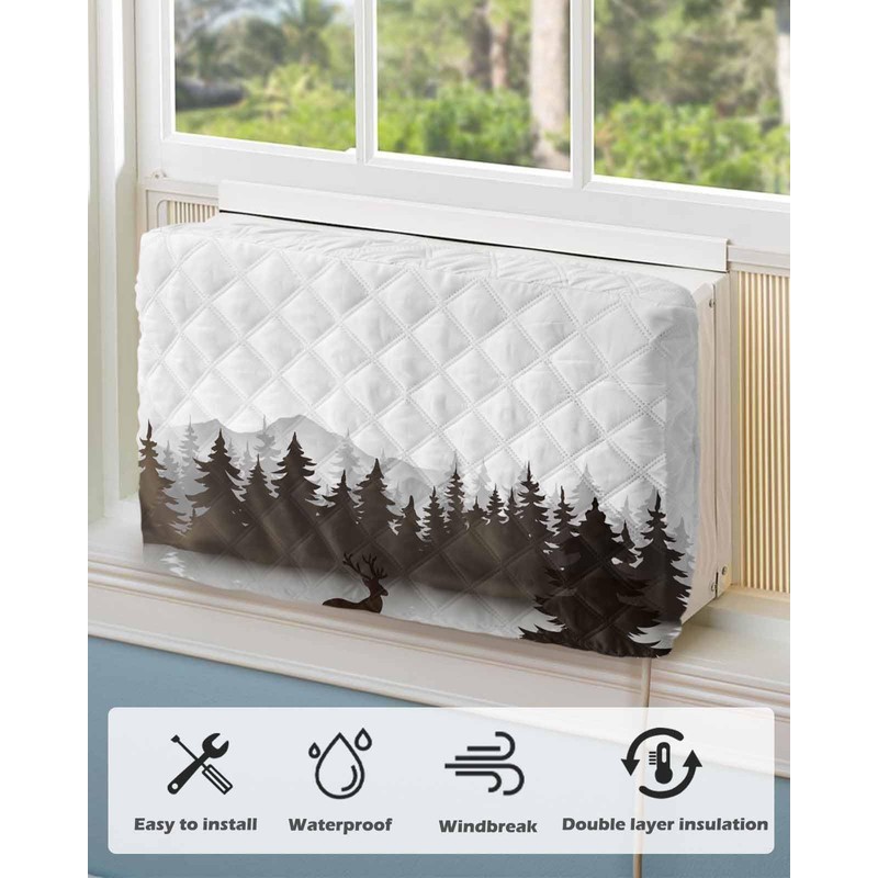 Dear Forest Indoor Air Conditioner Cover for Window Units, Double