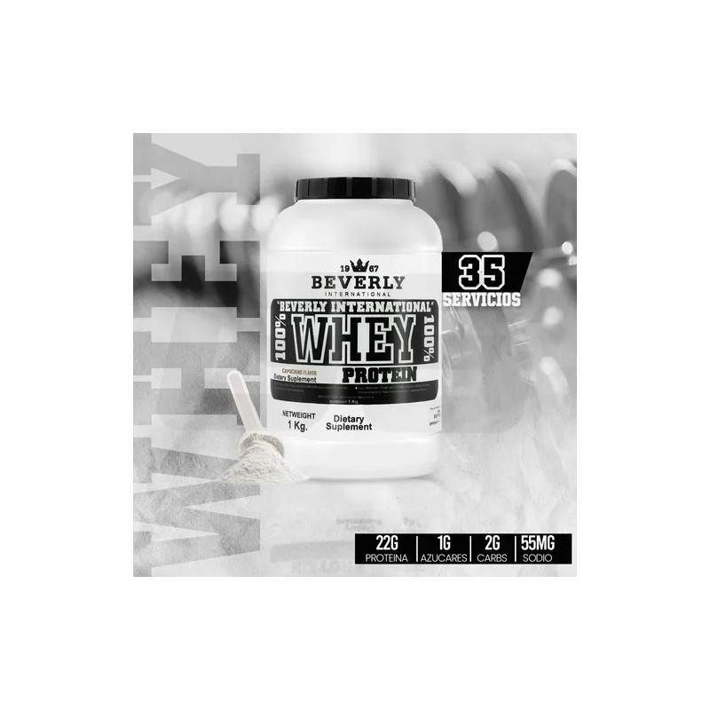 Beverly Proteína 100% Whey 1kg 26 Servicios Suplemento Polvo