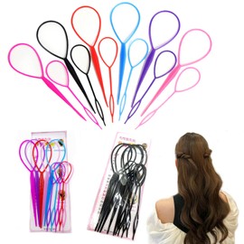 BOJIDO Hair Arrangement Sticks, 6 Colors, Large and 2 Types, Multifunctional Hair Stick, Hair Design, Easy to Use, Hair Styling, Braiding Tool, For Home, Beauty Salon, Set of 20