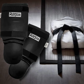 Raytos Basic Leg Guard Shin Guards Kickboxing Foot Support Kickboxing Leg Guard Shin Pad 3cm Thick Inner Shock Absorption Martial Arts Karate Protective Gear (Black and White)