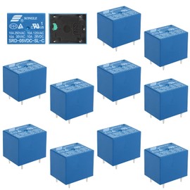 12 Pcs PC Board Relay 5 Pin PC Relay SRD-05VDC-SL-C Power Relay, 5 Pin Terminals 5V Relay for Car Motorcycle Industrial Control