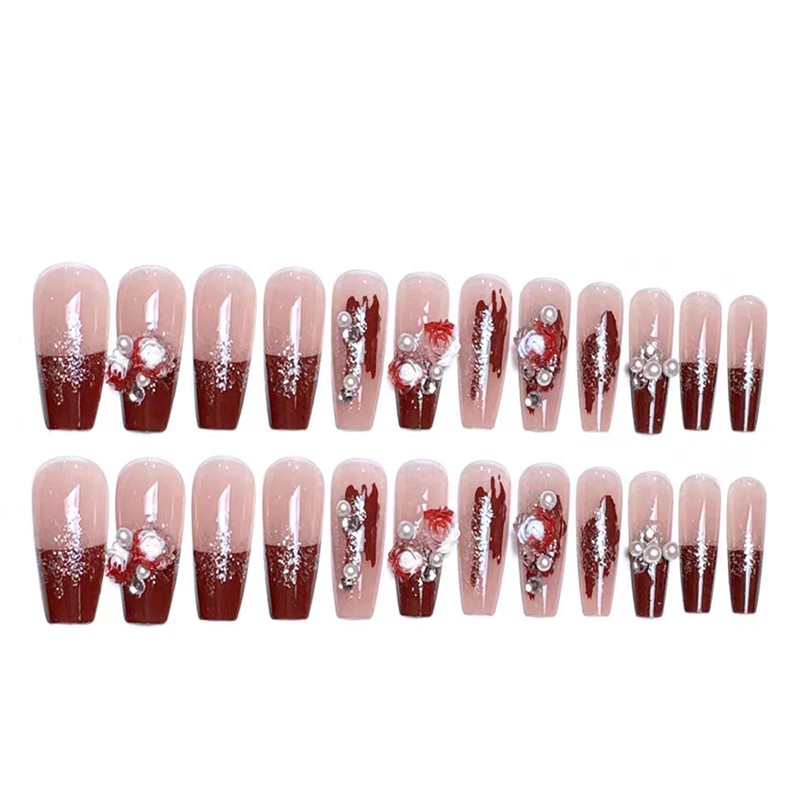 HAPVITAL 24 Pcs Nail Tips, Nail Tips, Popular, 3D Nail