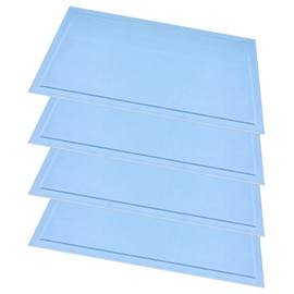 Blushtier 4 Pcs No Frost Anti Ice Freezer Mat Refrigerator Liners Washable Refrigerator Mats Blue Fridge Mats Fridge Accessories for Refrigerator Deep Freezer(13.8 x 9.8 Inch)