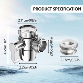 1 Pcs 3 Way Shower Diverter Valve M22 X M24 Tap Adapter for Dishwashers Washing Machines Shower Nozzles in Kitchen Sink Tap and Bathroom Ordinary Shower Hoses or Water Supply Hoses