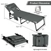 GoPlus Outdoor Folding Reclining Beach Sun Patio Chaise Lounge Chair