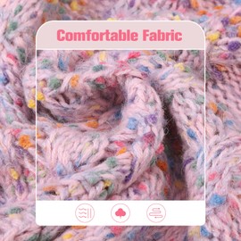 BEAUTYZOO XS Dog Sweater, Color Dot Knitted Turtleneck, Acrylic, Pink, Sweater, for Small Medium Dogs, Fall Winter Dog Clothes