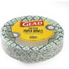 Glad Glad Round Disposable Paper Bowls with Happy Daisies Design