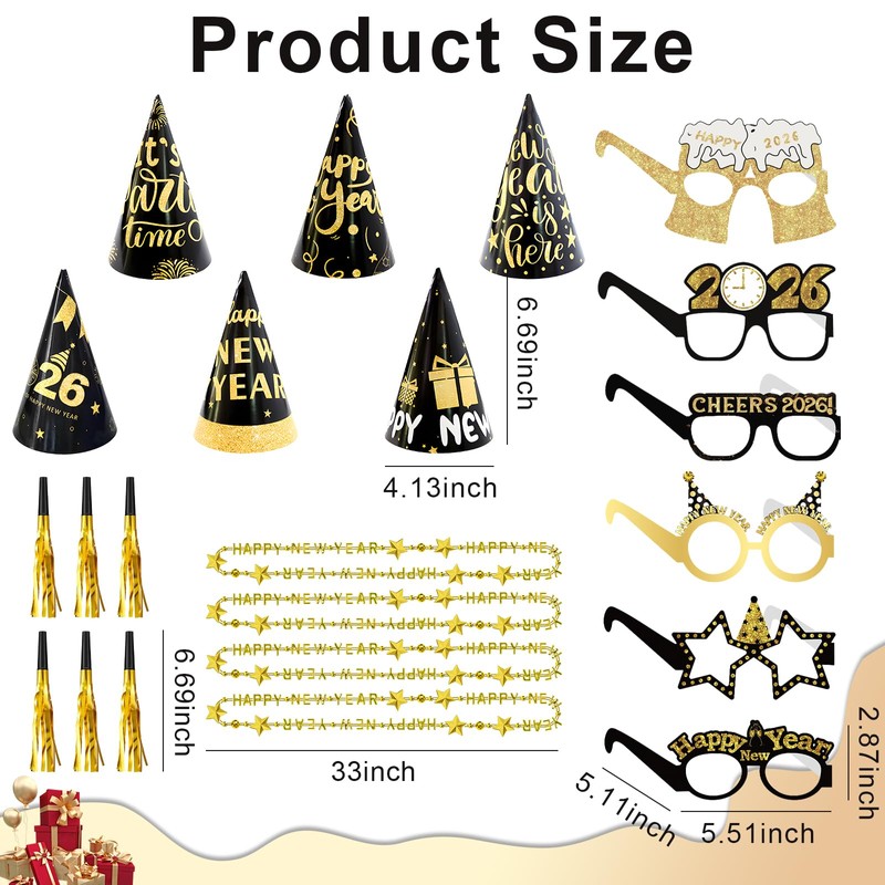 Fogcosy 22 Pcs New Years Eve Decorations 2026, Happy New