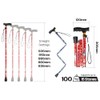 Aidapt Set of 2 Floral Folding Walking Sticks with Adjustable