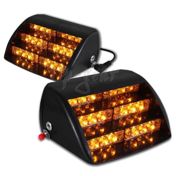 Up_Gear_Performance 18 LED Amber Emergency Hazard Warning Windshield Dashboard Flash