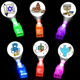 36pcs Hanukkah LED Party Finger Lights for Kids, LED Finger Flashlight Light Up Finger Ring Toys for Party Favor, Chanukah , Raves, Concert Shows