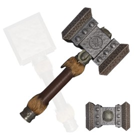 Sword Valley Shaman Priest Sal's Hammer, Cosplay Anime Game Ogrim Doomhammer/Backstabber - 56cm/22.05" Length, 9kg/19.84lb (Collector's Edition, Hand-Polished Metal Craftsmanship)