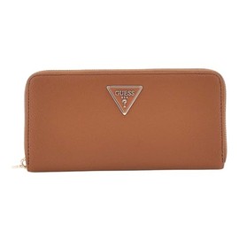 GUESS Women's Laurel SLG Large Zip Around Wallet, Cognac