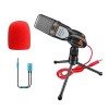Elinka Condenser Microphone for PC Gaming Chatting Recording with Desktop