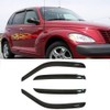 Puermto 94511 Sunproof Waterproof Side Window Wind Deflector, 4pcs Protective