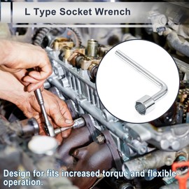 RATCHROLL 1 Pcs Universal Socket Wrench 7.8x4.6cm Spanner Socket Remover Hexagon A3 Steel 14mm for Car Motorcycle Dirtbike L Shaped Wrench Sleeve Single Ended