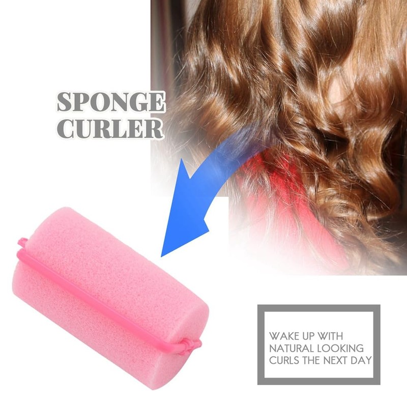 Limnyves 24pcs Dark Pink Hair Styling Soft Foam Sponge Roller