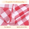 Kesfey Red Gingham Round Tablecloths Polyester 152cm Diameter,Checkered Tablecloth Spillproof