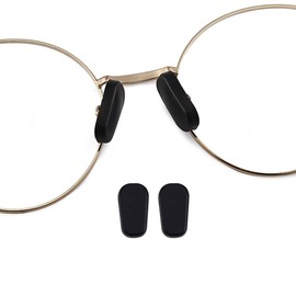 Nose Pads Covers,BEHLINE Slip-on Eyeglasses Nose Pads Covers,Soft Silicone Eye Glasses Nose Piece,Anti-Slip Nose Cushion Piece Nose Bridge Pads,(Black,1 Pair)