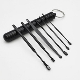 Premium Black 6-Piece Earwax Removal and Ear Pick Set Ear Cleaning