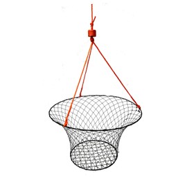 KUFA Sports Vinyl Coated Steel Ring Crab Trap (Size:ø30) with 50' Rope (CT90-N)