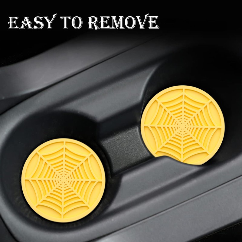 MEAJOO 4PCS Car Cup Holder Coasters, 2.75 Inch Universal Non-Slip