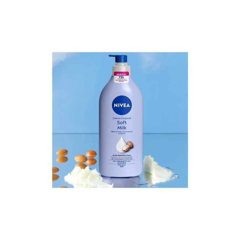 Crema Nivea Body Soft Milk 625ml Dosificador Unidad