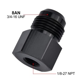 EVIL ENERGY 8AN Male Flare to 1/8 NPT Female Fitting Adaptor Aluminum 2PCS