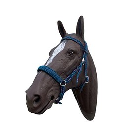 HORSE bitless bridle horse tack side pull hackamore carribean blue and lilac